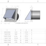 FAMCO Hooded Wall Vent Size Chart