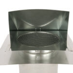 FAMCO Hooded Wall Vent with Screen & Stucco Ring (No Damper) - Galvanized Steel (Front View)
