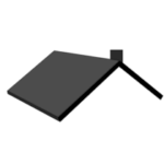 Simple diagram of a roof pitch.