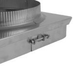 Stainless steel Chimney Transition from masonry to metal.