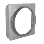 Stainless steel Masonry to Metal Chimney Transition, top view showing the circular fitting.