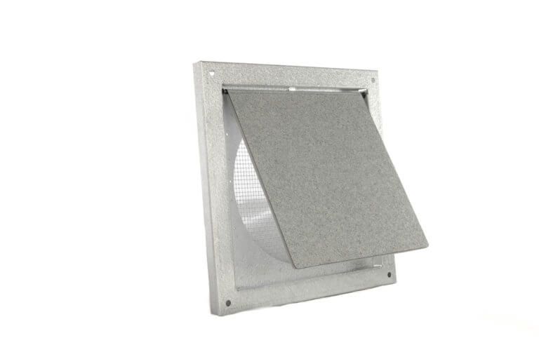 Front view of FAMCO Flush Wall Vent in zinc-aluminum.