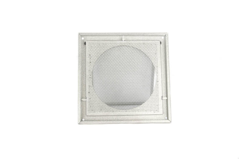 Bottom view of FAMCO Flush Wall Vent.