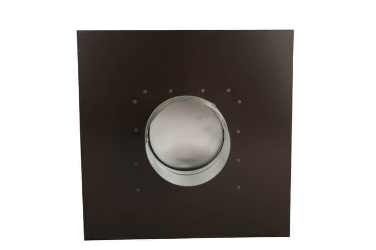 Bottom view of a painted Goose Neck Exhaust Roof Vent.