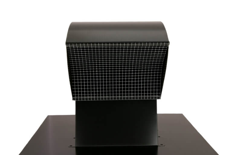 FAMCO Goose Neck Exhaust Roof Vent - Painted Galvanized Steel (Front View)