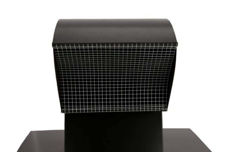 FAMCO Goose Neck Exhaust Roof Vent with Extension – Painted Steel (Front View)