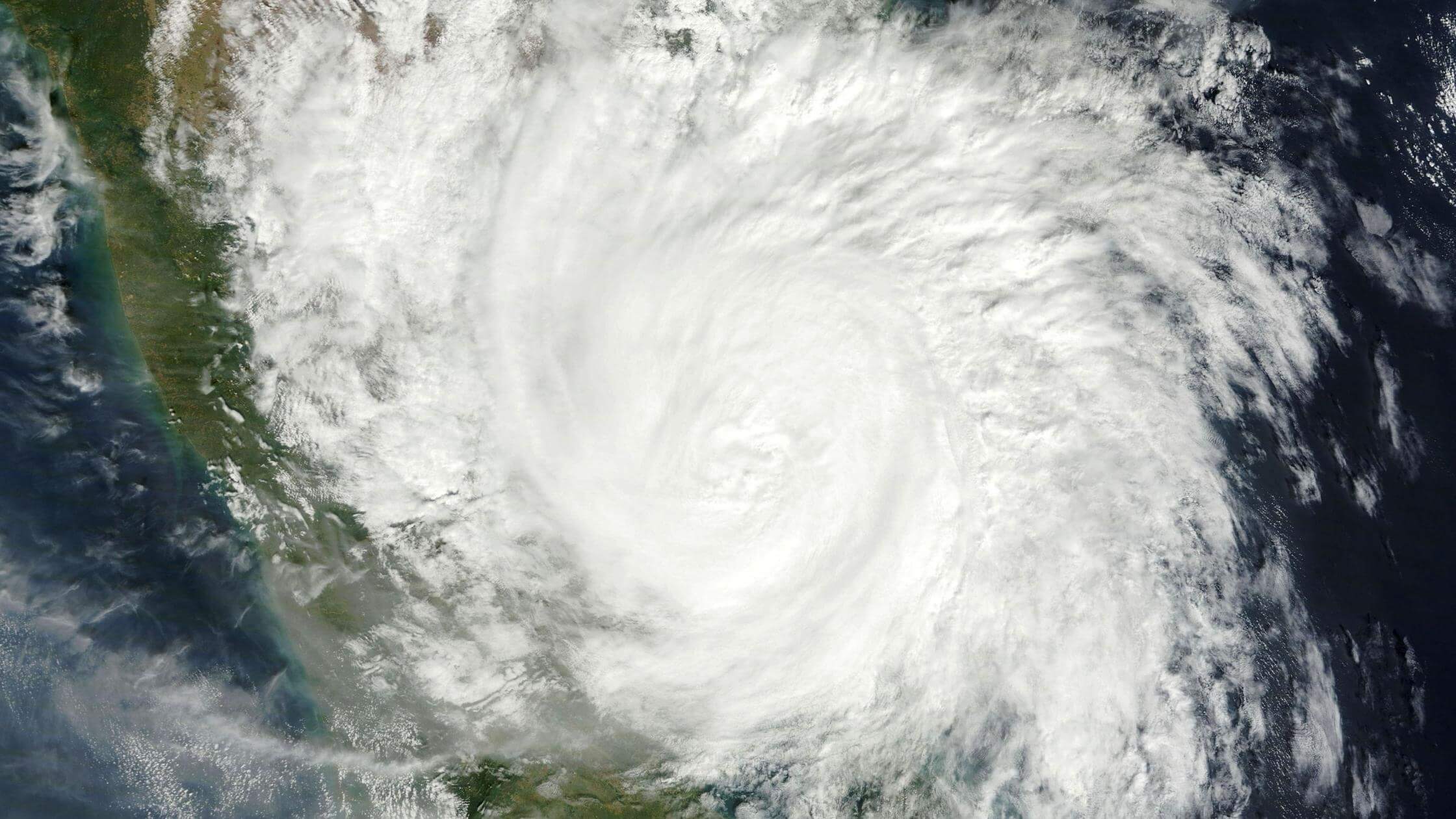 satellite view of hurricane