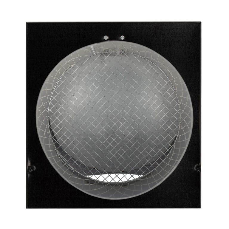 FAMCO Horizontal textured wall vent, painted black