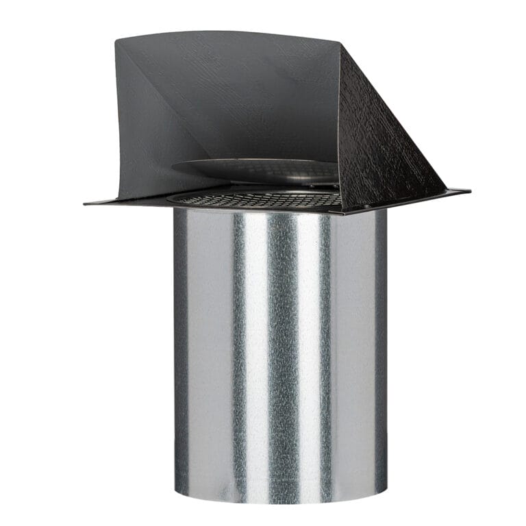 FAMCO Vertical grain textured wall vent, painted black