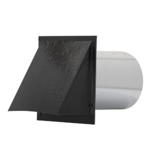 FAMCO Vertical grain textured wall vent, painted black