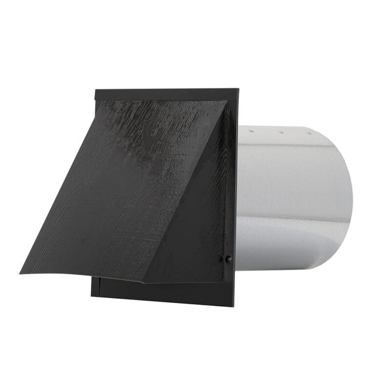 FAMCO Vertical grain textured wall vent, painted black