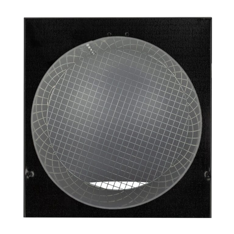 FAMCO Vertical textured wall vent, painted black